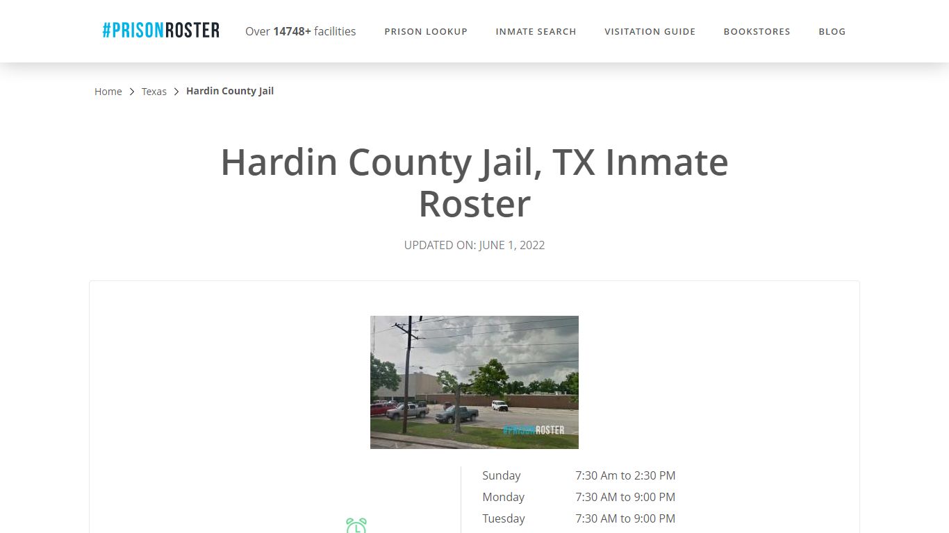 Hardin County Jail, TX Inmate Roster